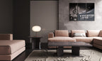 Mara 51.1" Modern Coffee Table - Dark Grey Wood with Lacquer Finish|Table à café moderne Mara de 51,1 po - bois gris foncé avec fini laqué