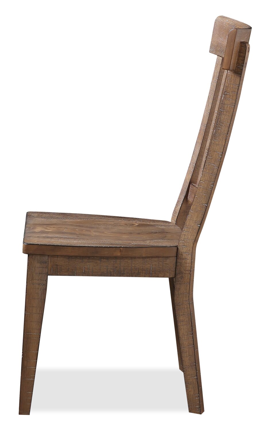 Cedar Dining Chair, Pine Wood, Slat Back - Brown | Chaise de salle à manger Cedar en pin avec dossier à lattes - brune