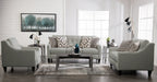 Made in Canada Cindy Crawford Home Kylie 78" Linen-Look Sofa with Wood Legs - Zeus Grey | Sofa Kylie de Cindy Crawford Home de 78 po fabriqué au Canada en tissu d’apparence lin avec pattes en bois - gris Zeus