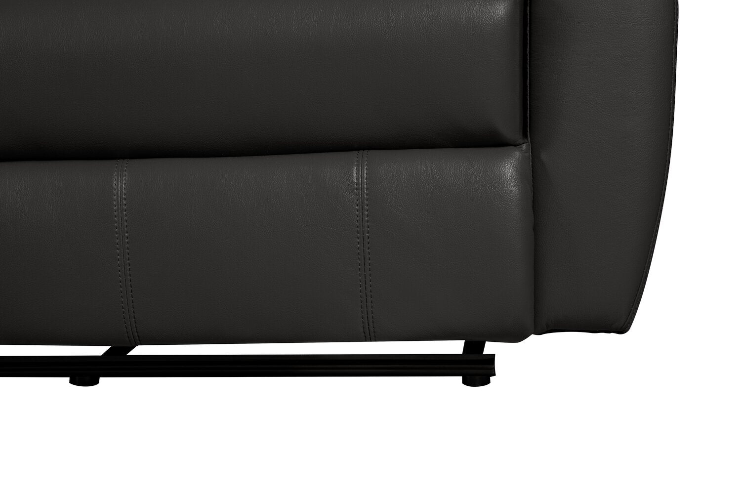 Chandler 82" Leather-Look Fabric Reclining Sofa - Grey | Sofa inclinable Chandler de 82 po en tissu d’apparence cuir - gris