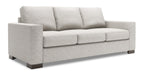 Made in Canada Customizable Sofa Lab Track 85" Chenille Fabric Sofa with Track Arms - Luxury Silver | Sofa Track de Sofa Lab de 85 po fabriqué au Canada en tissu de chenille avec accoudoirs rectilignes - argenté Luxury Silver | TR102793
