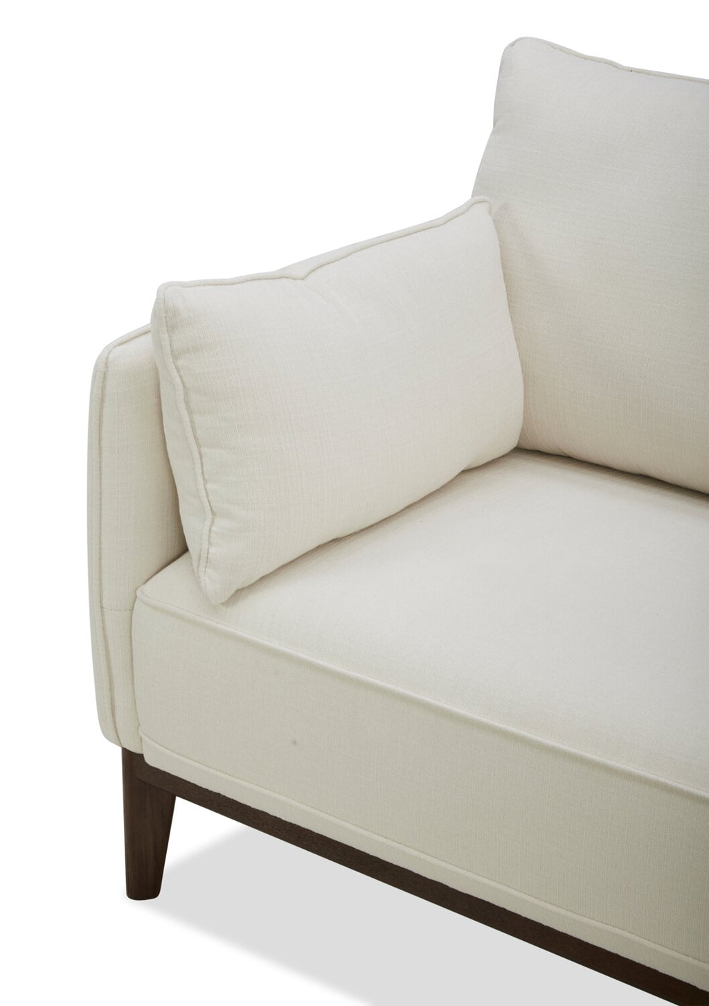 Cindy Crawford Home Gena 78.7" Linen-Look Fabric Condo Size Sofa with Removable Back Cushions - Cotton White | Sofa Gena de Cindy Crawford Home de 78,7 po de format condo en tissu d’apparence lin avec coussins de dossier amovibles - blanc coton