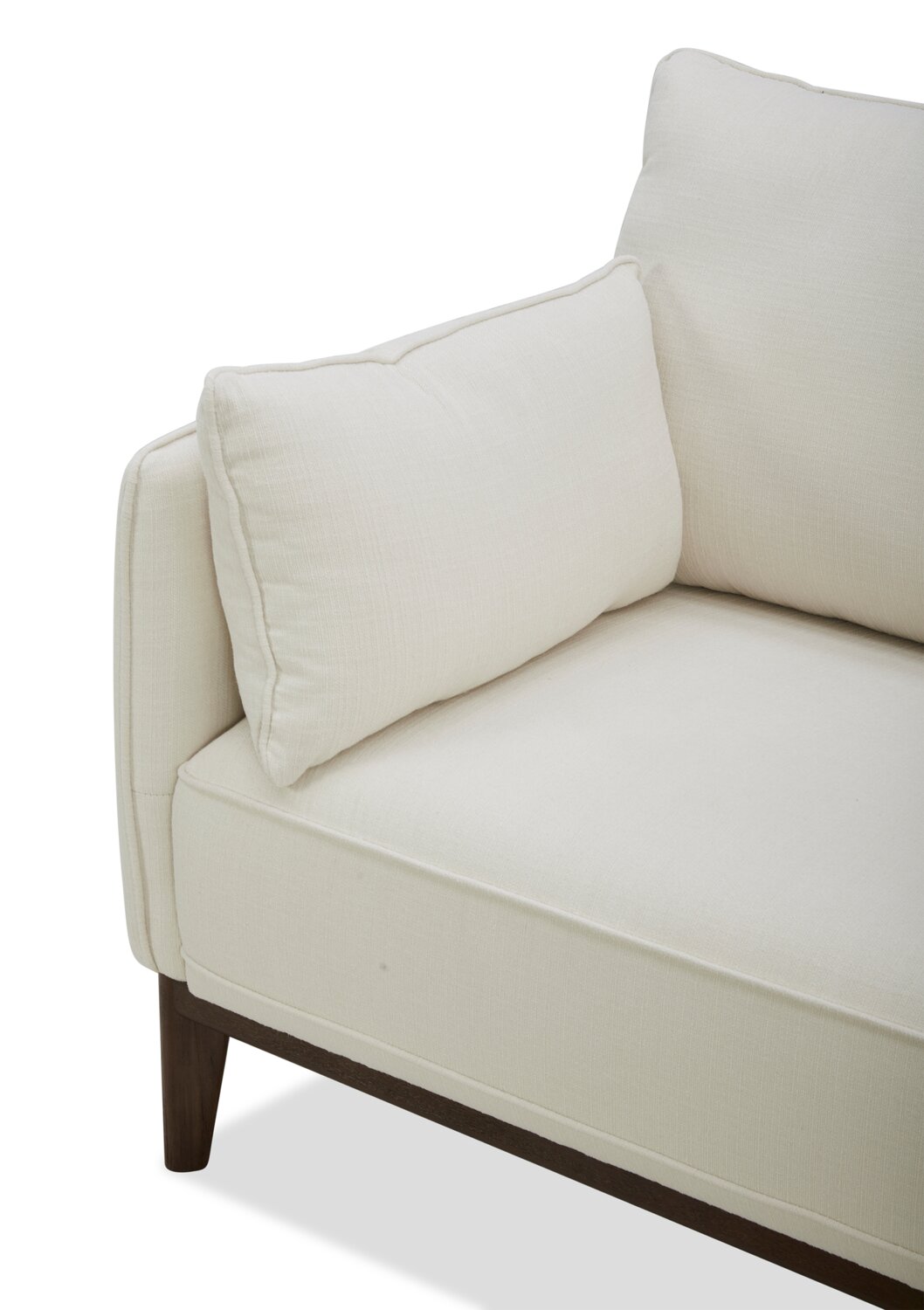 Cindy Crawford Home Gena 78.7" Linen-Look Fabric Condo Size Sofa with Removable Back Cushions - Cotton White | Sofa Gena de Cindy Crawford Home de 78,7 po de format condo en tissu d’apparence lin avec coussins de dossier amovibles - blanc coton