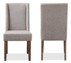 Cedar Dining Chair with Polyester Fabric, Pine Wood - Beige | Chaise de salle à manger Cedar en tissu de polyester et en pin - beige