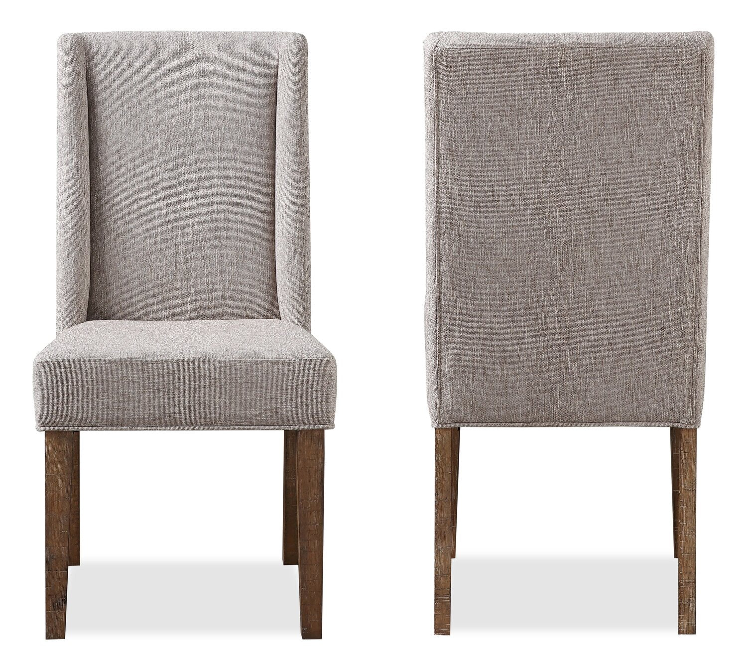 Cedar Dining Chair with Polyester Fabric, Pine Wood - Beige | Chaise de salle à manger Cedar en tissu de polyester et en pin - beige
