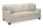 Made in Canada Lennox 83" Chenille Fabric Sofa with Reversible Cushions and Accent Pillows - Taupe | Sofa Lennox de 83 po fabriqué au Canada en tissu de chenille avec coussins réversibles et coussins décoratifs - taupe