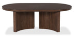 Barlow 52” Solid Wood Mid-Century Modern Coffee Table - Brown | Table à café Barlow de 52 po de style moderne du milieu du 20e siècle en bois massif - brune
