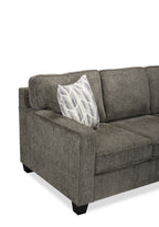 Made in Canada Lennox 83" Chenille Fabric Sofa with Reversible Cushions and Accent Pillows - Grey | Sofa Lennox de 83 po fabriqué au Canada en tissu de chenille avec coussins réversibles et coussins décoratifs - gris