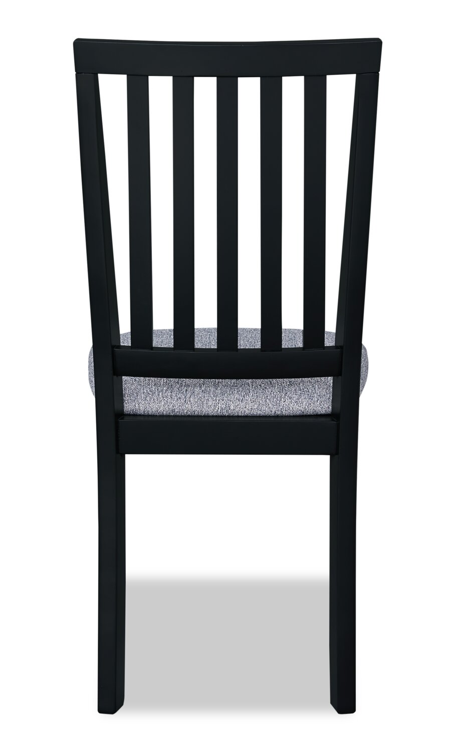 Bryn Dining Chair with Fabric Seat, Slat-Back - Black | Chaise de salle à manger Bryn avec siège en tissu, dossier à lattes - noire