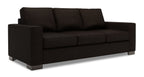Made in Canada Customizable Sofa Lab Track 85" Chenille Fabric Sofa with Track Arms - Luxury Chocolate Brown | Sofa Track de Sofa Lab de 85 po fabriqué au Canada en tissu de chenille avec accoudoirs rectilignes - brun Luxury Chocolate | TR103293