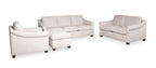 Mallie 84" Chenille Fabric Sofa with Rolled Arms and Wood Legs - Shell White | Sofa Mallie de 84 po en tissu de chenille avec accoudoirs enroulés et pattes en bois - blanc coquillage