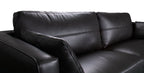 Melrose 84.5" Top-Grain Genuine Leather Sofa with Metal Legs - Black | Sofa Melrose de 84,5 po en cuir véritable de qualité supérieure avec pattes en métal - noir