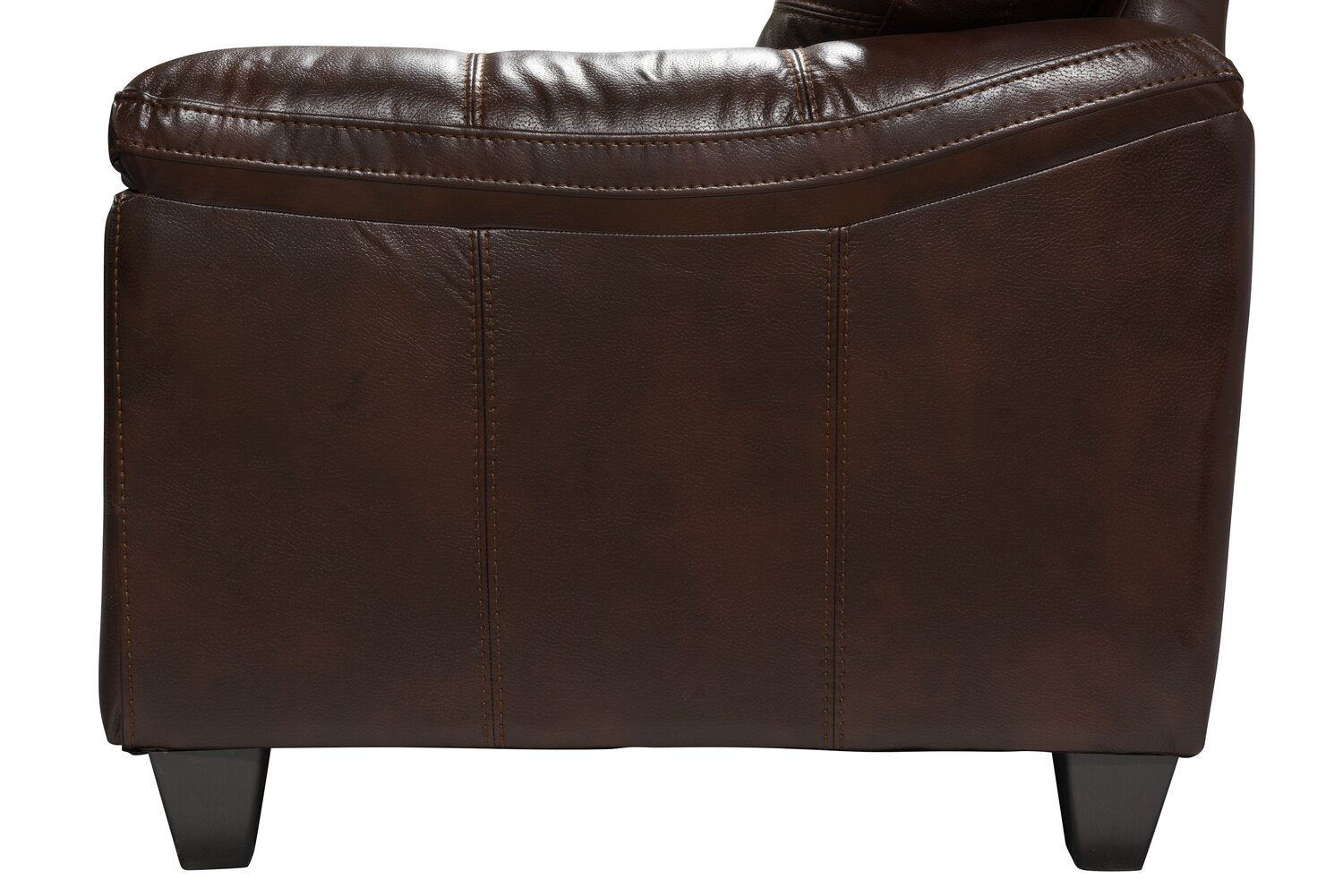 Made in Canada Addison 86" Leather-Look Fabric Sofa with Removable Seat Cushion and Tufting - Brown | Sofa Addison de 86 po fabriqué au Canada en tissu d’apparence cuir avec coussin de siège amovible et capitonnage - brun