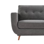 Cosmo 80" Fabric Sofa with Tufted Back Cushions - Charcoal | Sofa Cosmo de 80 po en tissu avec coussins de dossier capitonnés - anthracite