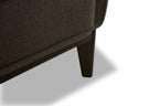 Cindy Crawford Home Gena 78.7" Linen-Look Fabric Condo Size Sofa with Removable Back Cushions - Charcoal Grey | Sofa Gena de Cindy Crawford Home de 78,7 po de format condo en tissu d’apparence lin avec coussins de dossier amovibles - gris anthracite