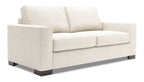 Made in Canada Customizable Sofa Lab Track 75" Chenille Fabric Condo Size Sofa with Track Arms - Luxury Sand Beige | Sofa Track de Sofa Lab de 75 po de format condo fabriqué au Canada en tissu de chenille - beige Luxury Sand | TR093093