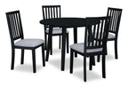 Bryn Drop-Leaf Dining Table, 42" Round - Black | Table de salle à manger ronde Bryn de 42 po avec abattant - noire