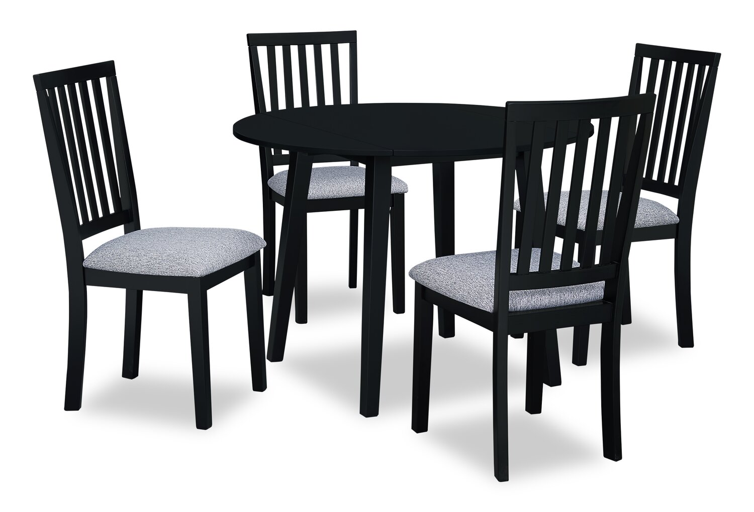 Bryn Drop-Leaf Dining Table, 42" Round - Black | Table de salle à manger ronde Bryn de 42 po avec abattant - noire