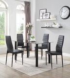 Onyx Dining Table with Glass Top, 55"W - Black | Table de salle à manger Onyx de 55 po (L) avec dessus en verre - noire