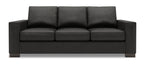 Made in Canada Customizable Sofa Lab Track 85" Linen-Look Fabric Sofa with Track Arms - Luna Kohl Grey | Sofa Track de Sofa Lab de 85 po fabriqué au Canada en tissu d’apparence lin avec accoudoirs rectilignes - gris Luna Kohl | TR102691
