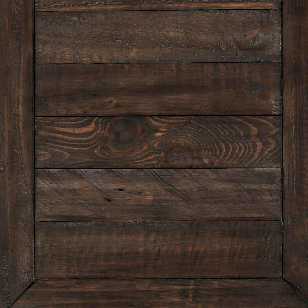 Morgan 48" Rustic Coffee Table With Storage, Shelf and Casters - Dark Brown with Reclaimed Wood|Table à café rustique Morgan de 48 po avec rangement, tablette et roulettes - brun foncé avec bois recyclé