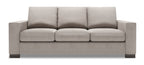 Made in Canada Customizable Sofa Lab Track 85" Linen-Look Fabric Sofa with Track Arms - Pax Slate Grey | Sofa Track de Sofa Lab de 85 po fabriqué au Canada en tissu d’apparence lin avec accoudoirs rectilignes - gris Pax Slate | TR103049