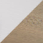 Kort & Co. Logan 23.25" Traditional Coffee Table with Storage and Shelf - White and Walnut Oak |Table à café traditionnelle Logan de Kort & Co. de 23,25 po avec rangement et tablette - blanche et chêne noyer