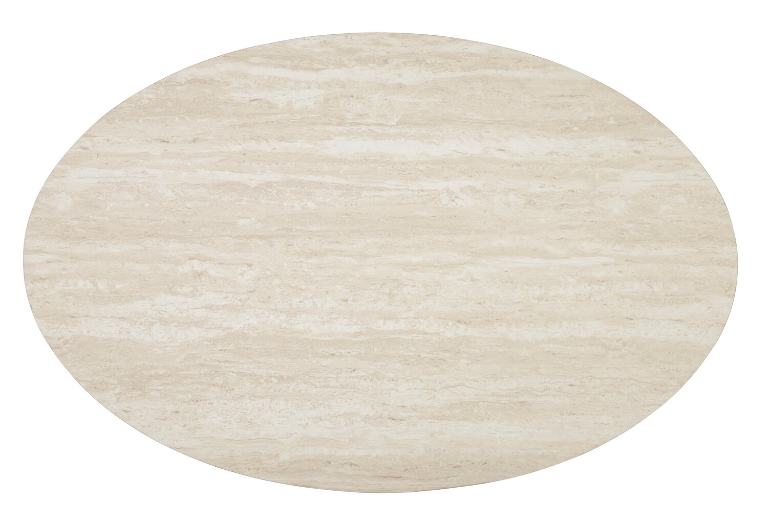 Tarica 47" Modern Oval 3-Pack Coffee + 2 End Tables - Cream and Gold with Metal Legs|Ensemble 3 tables ovales modernes Tarica de 47 po (table à café et 2 tables de bout) - crème et doré avec pattes en métal