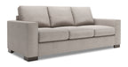 Made in Canada Customizable Sofa Lab Track 85" Linen-Look Fabric Sofa with Track Arms - Pax Slate Grey | Sofa Track de Sofa Lab de 85 po fabriqué au Canada en tissu d’apparence lin avec accoudoirs rectilignes - gris Pax Slate | TR103049