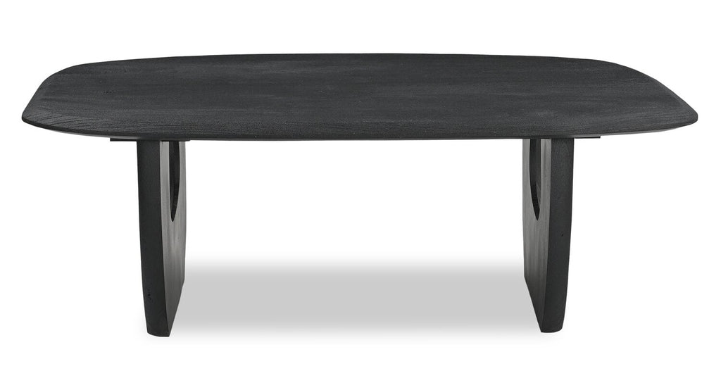 Abbot 48” Modern Solid Wood Coffee Table - Black | Table à café moderne Abbot de 48 po en bois massif - noire