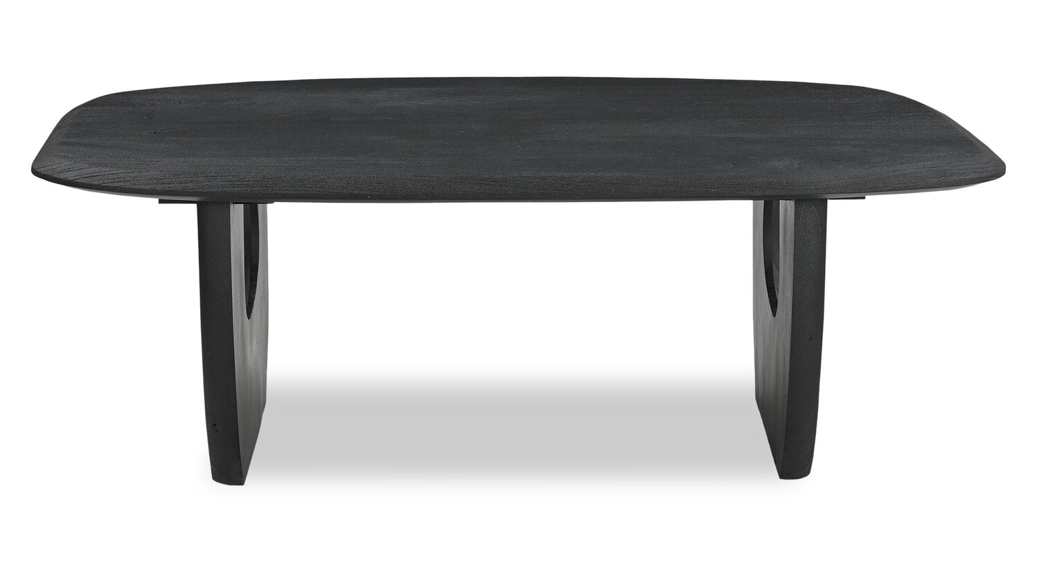 Abbot 48” Modern Solid Wood Coffee Table - Black | Table à café moderne Abbot de 48 po en bois massif - noire