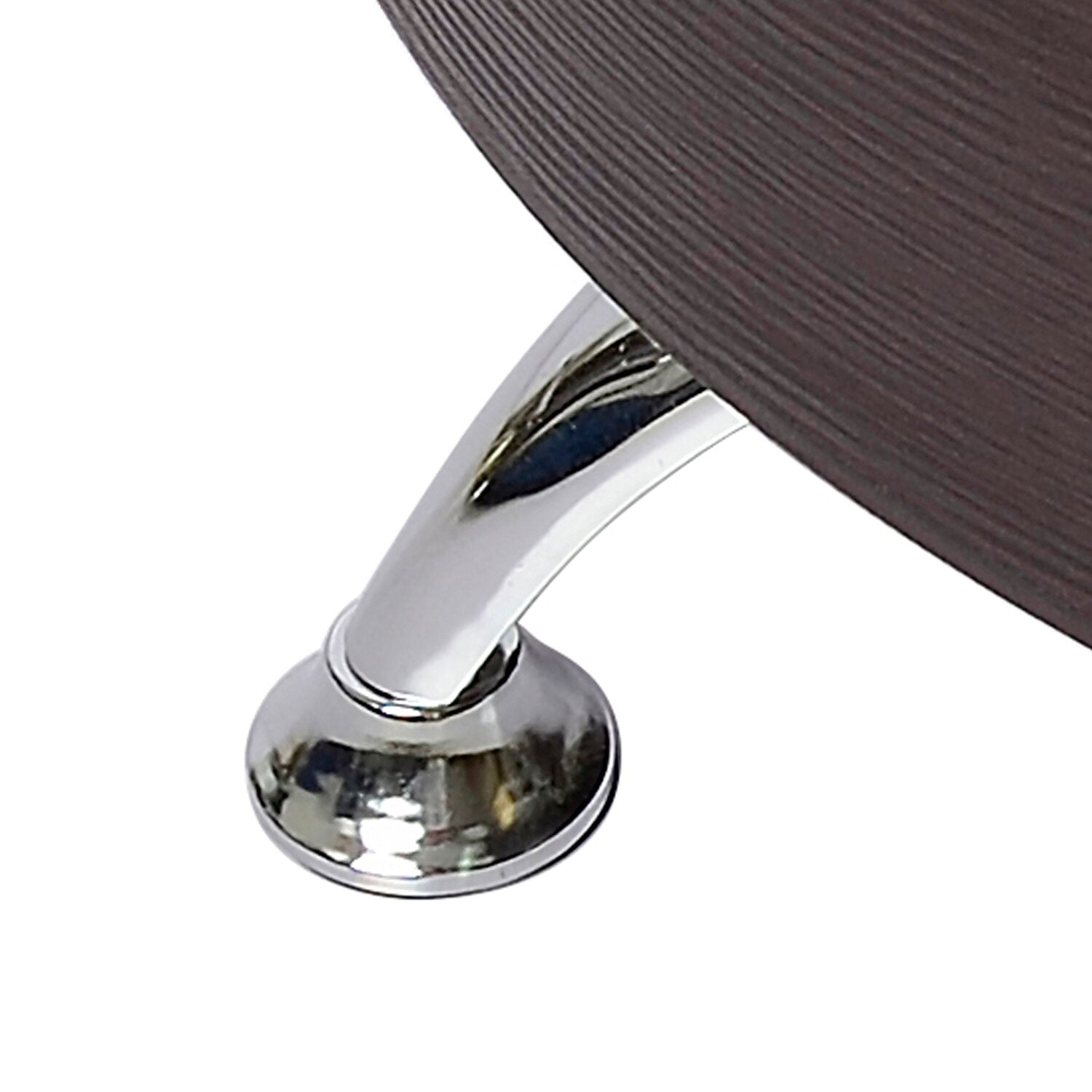 Savon  52.5" Modern S-shaped 3-Pack Coffee + 2 Ottomans with Storage and Shelf - Dark Walnut Wood and Chrome |Ensemble 3 articles modernes en forme de S Savon de 52,5 po (table à café et 2 poufs) avec rangement et tablette - bois noyer foncé et chrome
