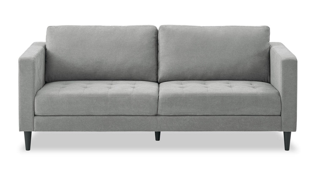 Metro 78" Fabric Sofa with Tufted Seat Cushions and Reversible Back Cushions - Grey | Sofa Metro de 78 po en tissu avec coussins de siège capitonnés et coussins de dossier réversibles - gris