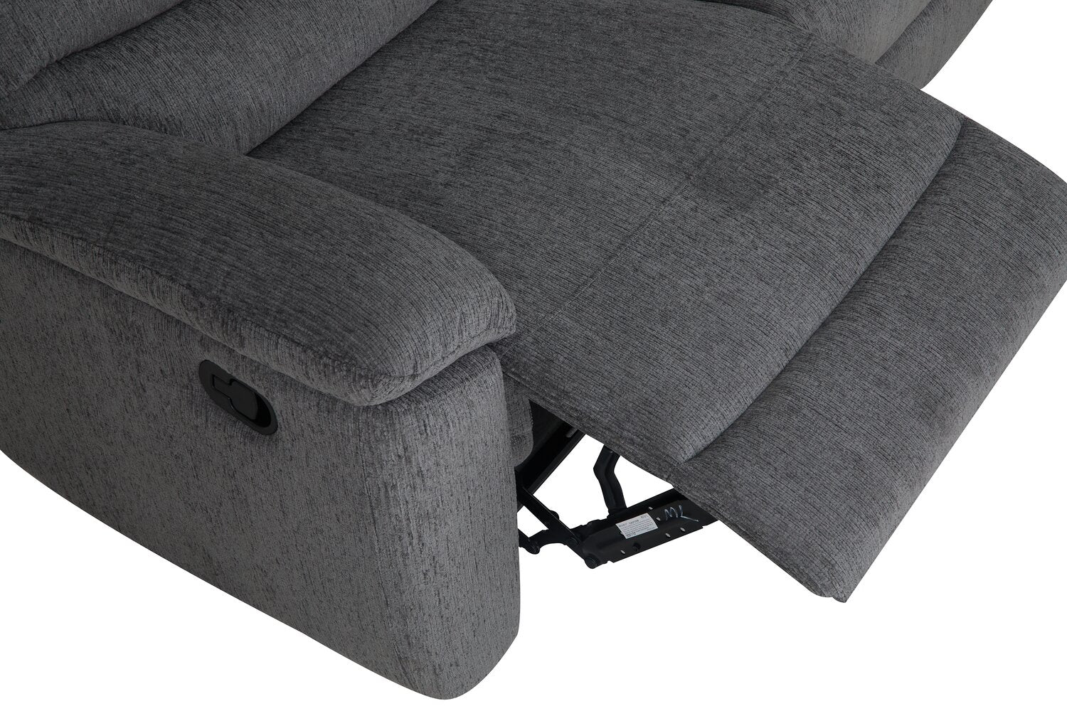 Brody 73.62" Chenille Fabric Reclining Sofa - Dark Grey | Sofa inclinable Brody de 73,62 po en tissu de chenille - gris foncé