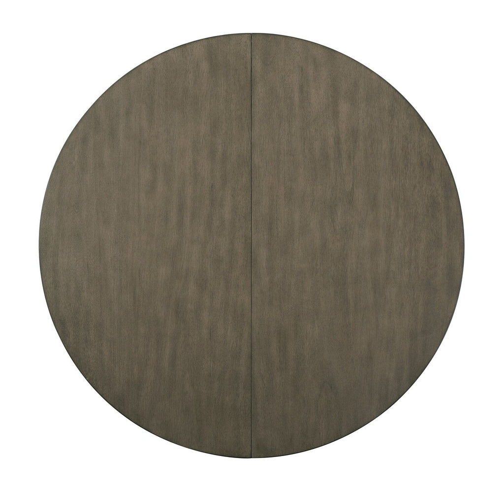 Brook Dining Table with 42-54"W Extension, Round - White/Brown | Table de salle à manger ronde Brook de 42 po à 54 po (L) avec rallonge - blanche et brune