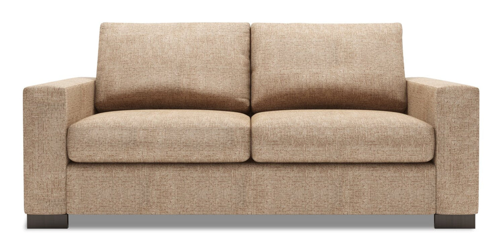 Made in Canada Customizable Sofa Lab Track 75" Chenille Fabric Condo Size Sofa with Track Arms - Luxury Taupe | Sofa Track de Sofa Lab de 75 po de format condo fabriqué au Canada en tissu de chenille - taupe Luxury Taupe | TR092893
