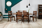 Plum Dining Chair with Polyester Fabric, Wood, Ladder-Back - Nutmeg Brown | Chaise de salle à manger Plum en tissu de polyester et en bois avec dossier en échelle - brun muscade
