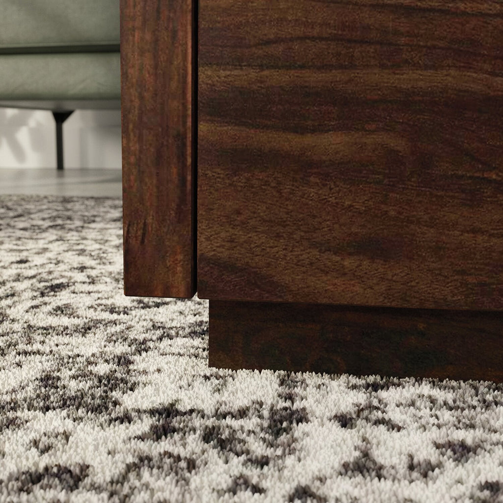 Benson 31” Modern Coffee Table with Storage - Dark Brown and Grey | Table à café moderne Benson de 31 po avec rangement - brun foncé et grise