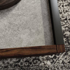 Benson 31” Modern Coffee Table with Storage - Dark Brown and Grey | Table à café moderne Benson de 31 po avec rangement - brun foncé et grise