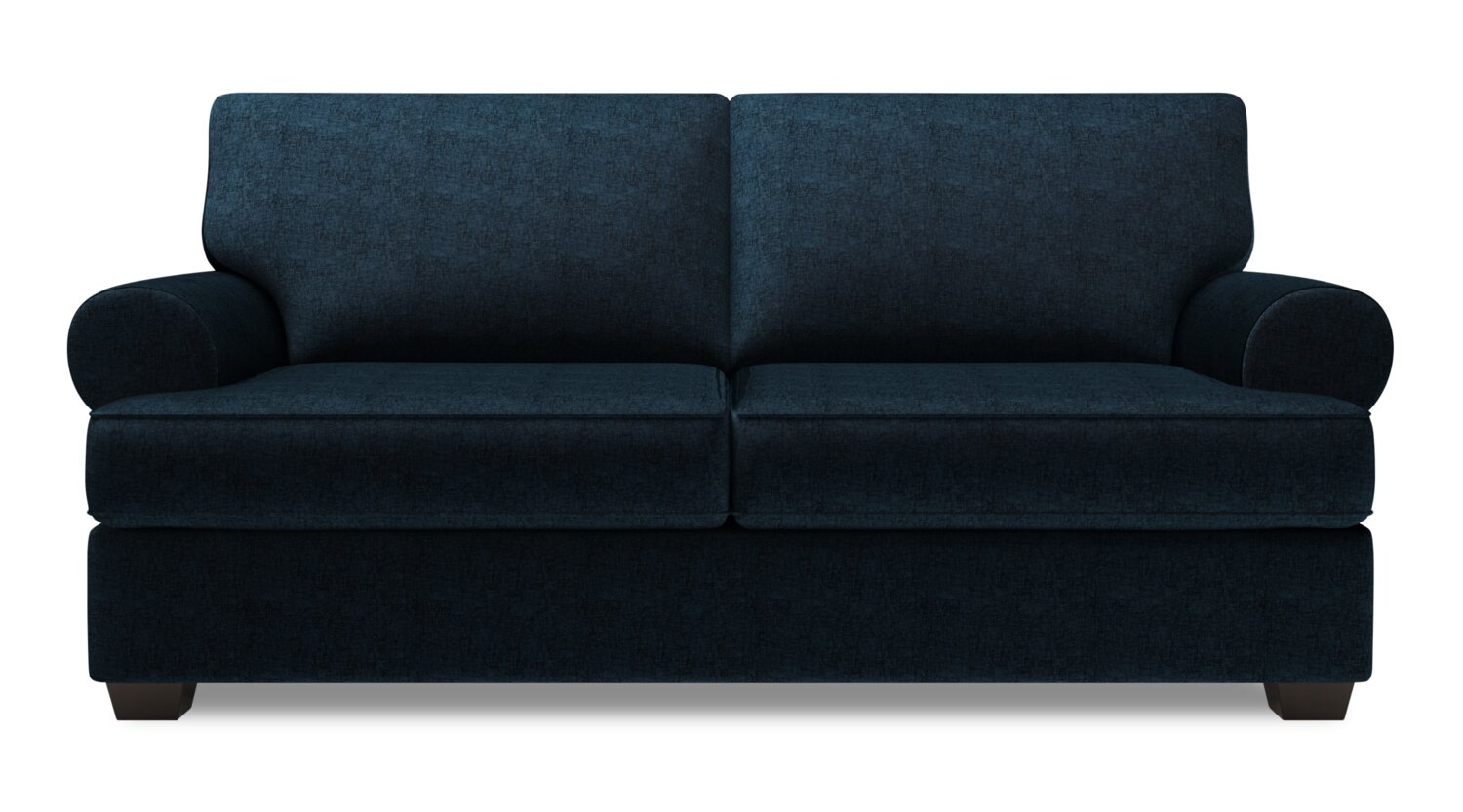 Made in Canada Customizable Sofa Lab Roll 76" Chenille Fabric Condo Size Sofa with Rolled Arms - Luxury Indigo Blue | Sofa Roll de Sofa Lab de 76 po de format condo fabriqué au Canada en tissu de chenille - bleu Luxury Indigo | RO093193