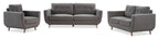 Cosmo 80" Fabric Sofa with Tufted Back Cushions - Charcoal | Sofa Cosmo de 80 po en tissu avec coussins de dossier capitonnés - anthracite