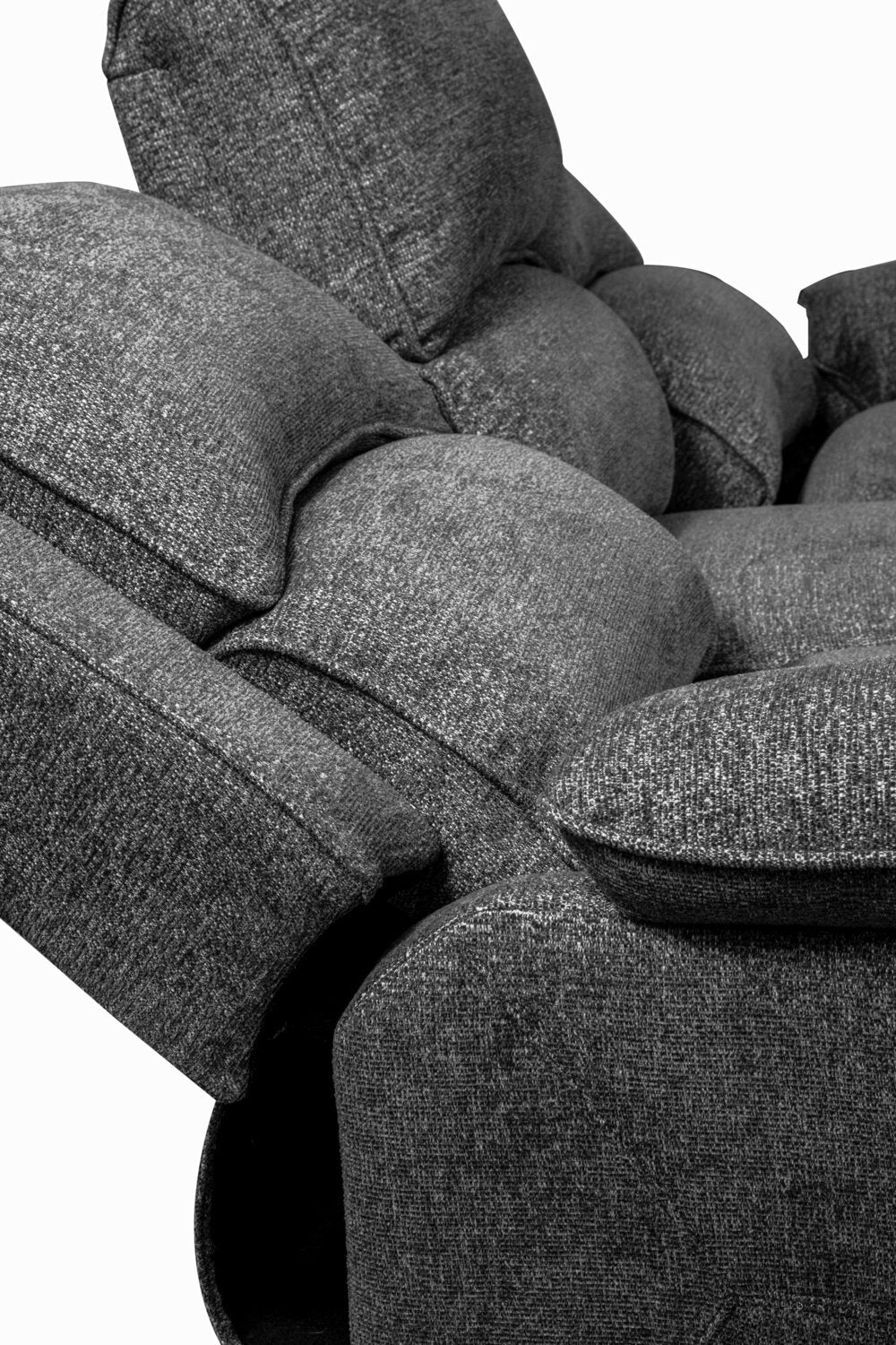 Chandler 82" Chenille Fabric Reclining Sofa - Grey | Sofa inclinable Chandler de 82 po en tissu de chenille - gris