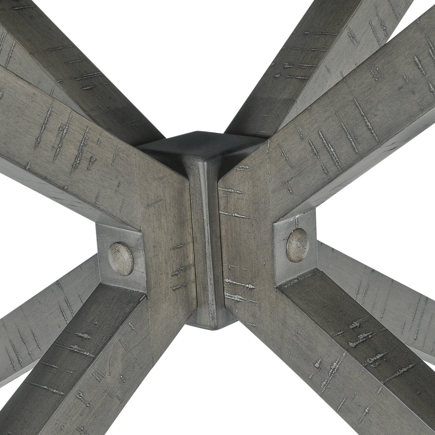 Alto Round Dining Table with 48-66"W Extension, Trestle Base - Grey | Table de salle à manger ronde Alto de 48 po à 66 po avec rallonge et base à tréteaux - grise