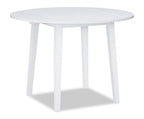 Bryn Drop-Leaf Dining Table, 42" Round - White | Table de salle à manger ronde Bryn de 42 po avec abattant - blanche
