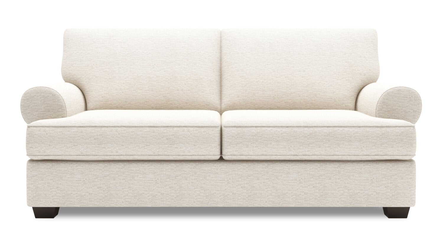 Made in Canada Customizable Sofa Lab Roll 76" Chenille Fabric Condo Size Sofa with Rolled Arms - Luxury Sand Beige | Sofa Roll de Sofa Lab de 76 po de format condo fabriqué au Canada en tissu de chenille - beige Luxury Sand | RO093093