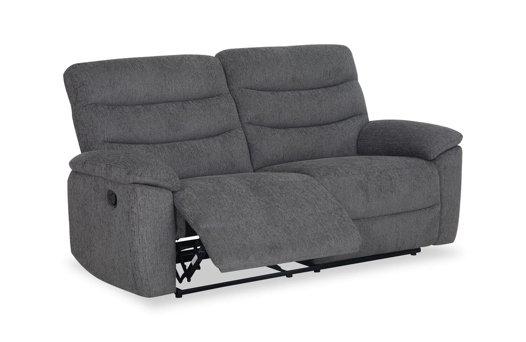 Brody 73.62" Chenille Fabric Reclining Sofa - Dark Grey | Sofa inclinable Brody de 73,62 po en tissu de chenille - gris foncé