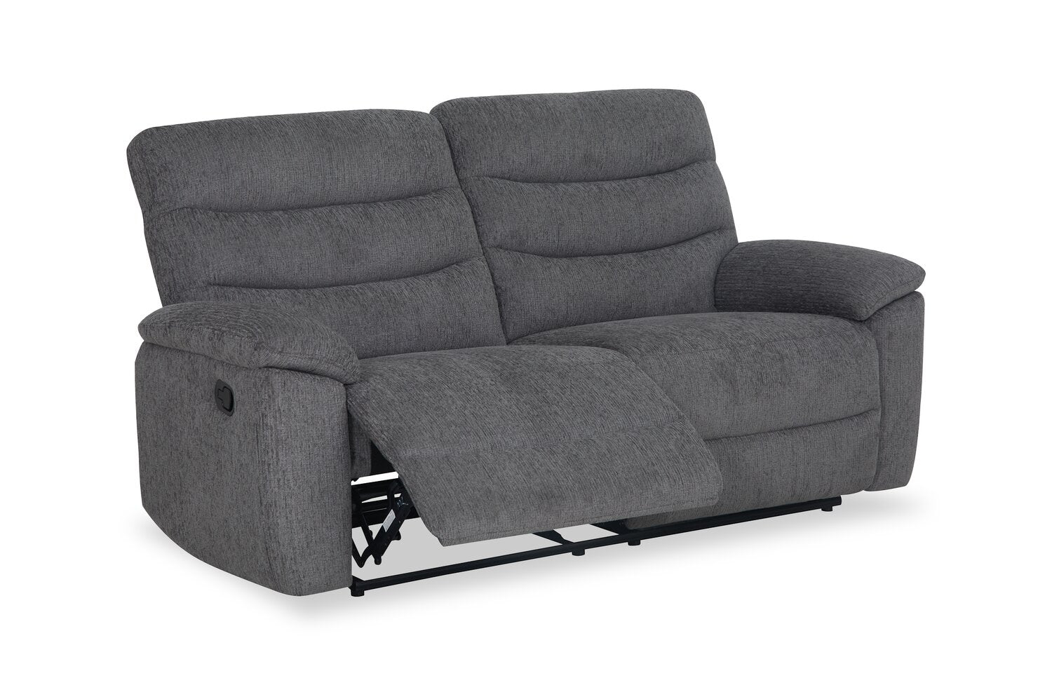 Brody 73.62" Chenille Fabric Reclining Sofa - Dark Grey | Sofa inclinable Brody de 73,62 po en tissu de chenille - gris foncé