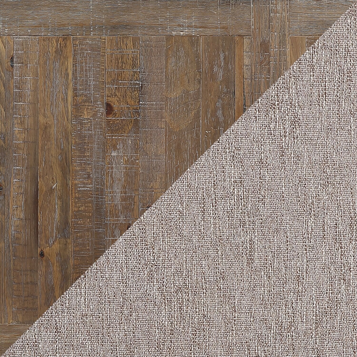 Cedar Dining Chair with Polyester Fabric, Pine Wood - Beige | Chaise de salle à manger Cedar en tissu de polyester et en pin - beige