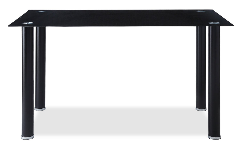 Onyx Dining Table with Glass Top, 55"W - Black | Table de salle à manger Onyx de 55 po (L) avec dessus en verre - noire