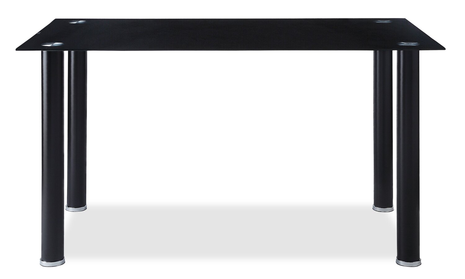 Onyx Dining Table with Glass Top, 55"W - Black | Table de salle à manger Onyx de 55 po (L) avec dessus en verre - noire